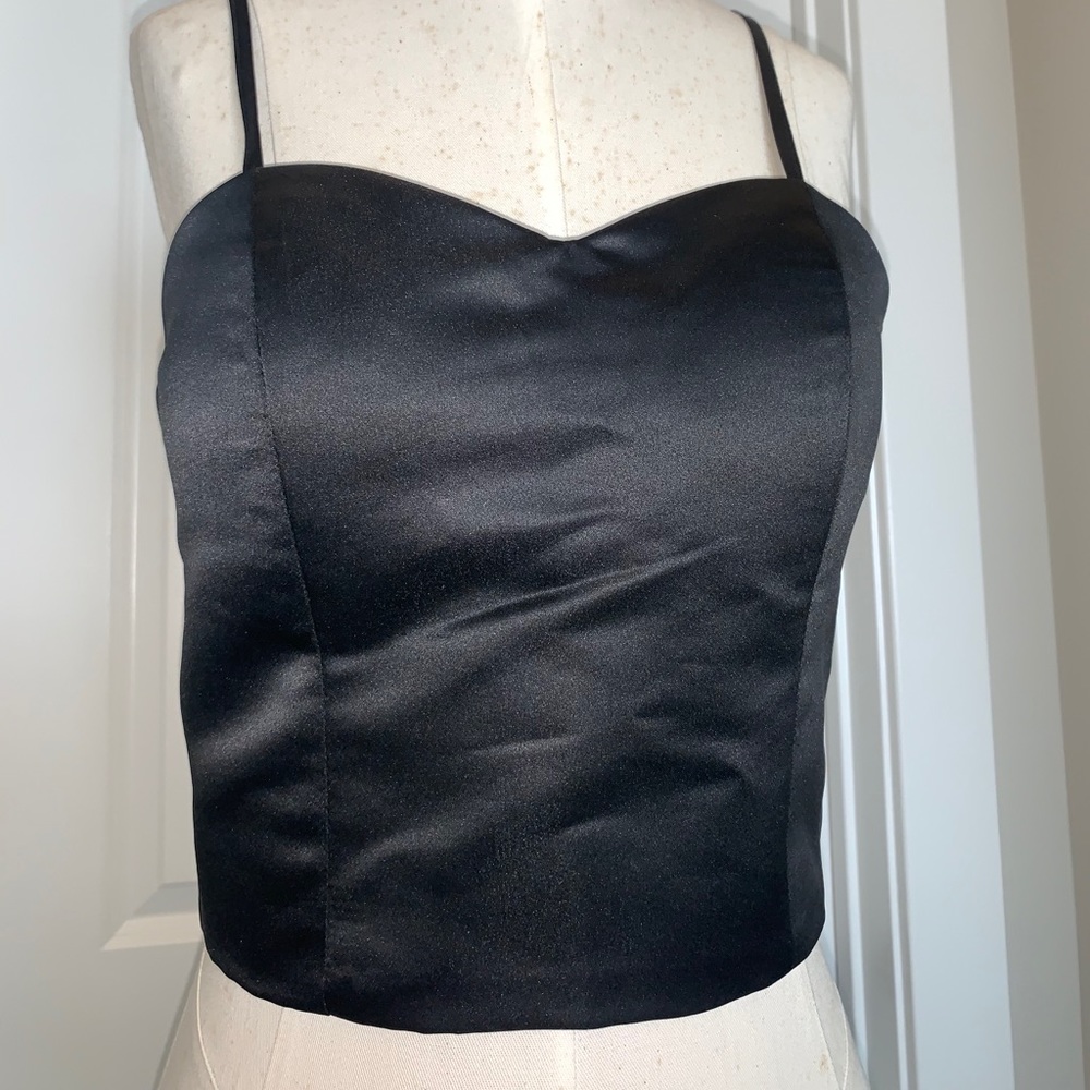 Gracia black padded bustier top